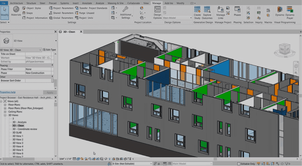 سطوح و ابعاد BIM